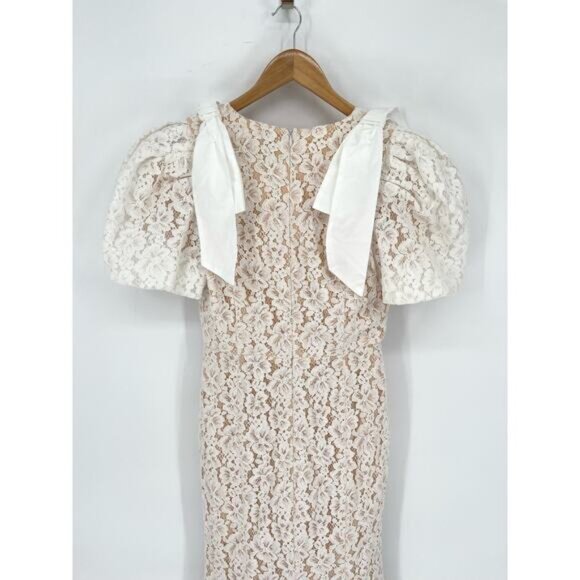 NWT Rebecca Vallance Floria Lace Bow Short Sleeve Wedding Gown Dress US size 6 - Picture 8 of 15